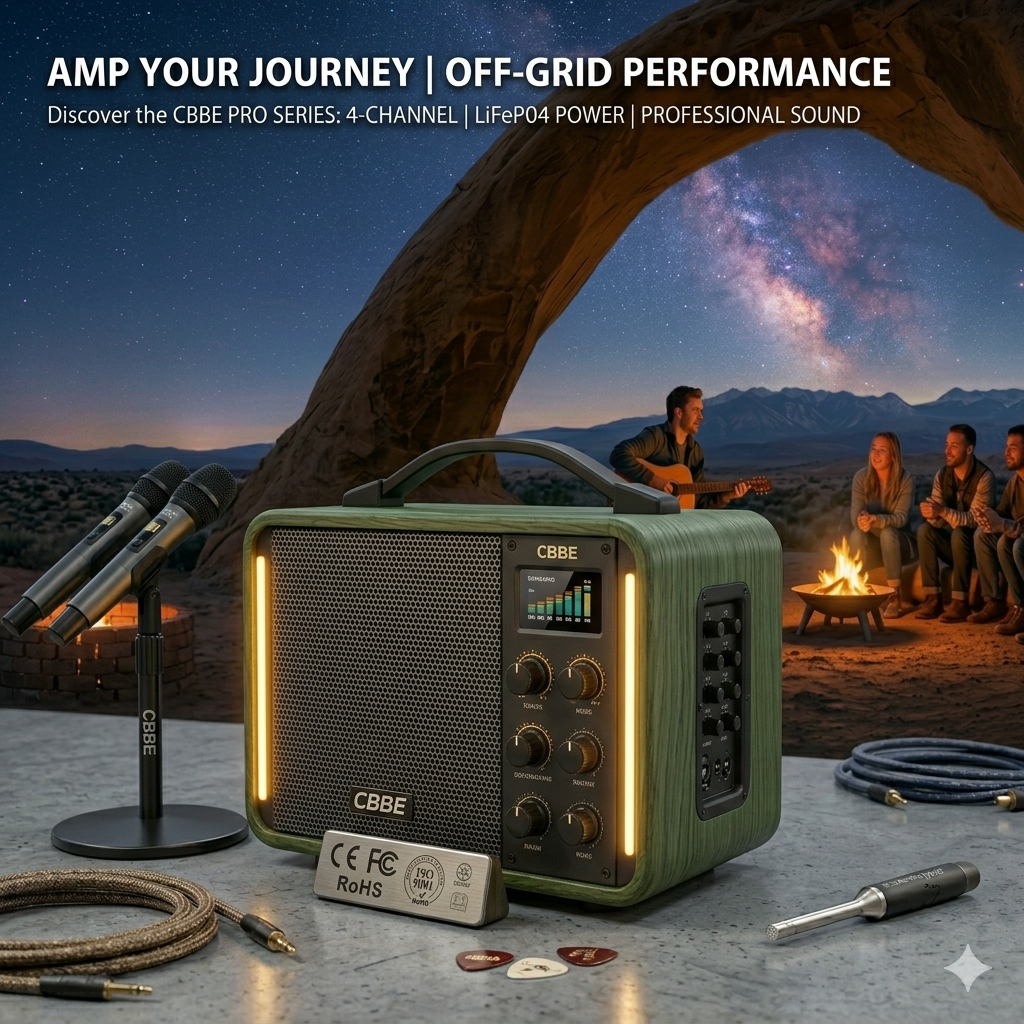 Amp Your Journey: Why the CBBE Pro Series is the Ultimate Off-Grid Wireless PA Speaker