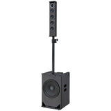 CBBE ES412 550W Portable Active Column PA System with 12" Subwoofer, Line Array Column & 4-Ch XLR
