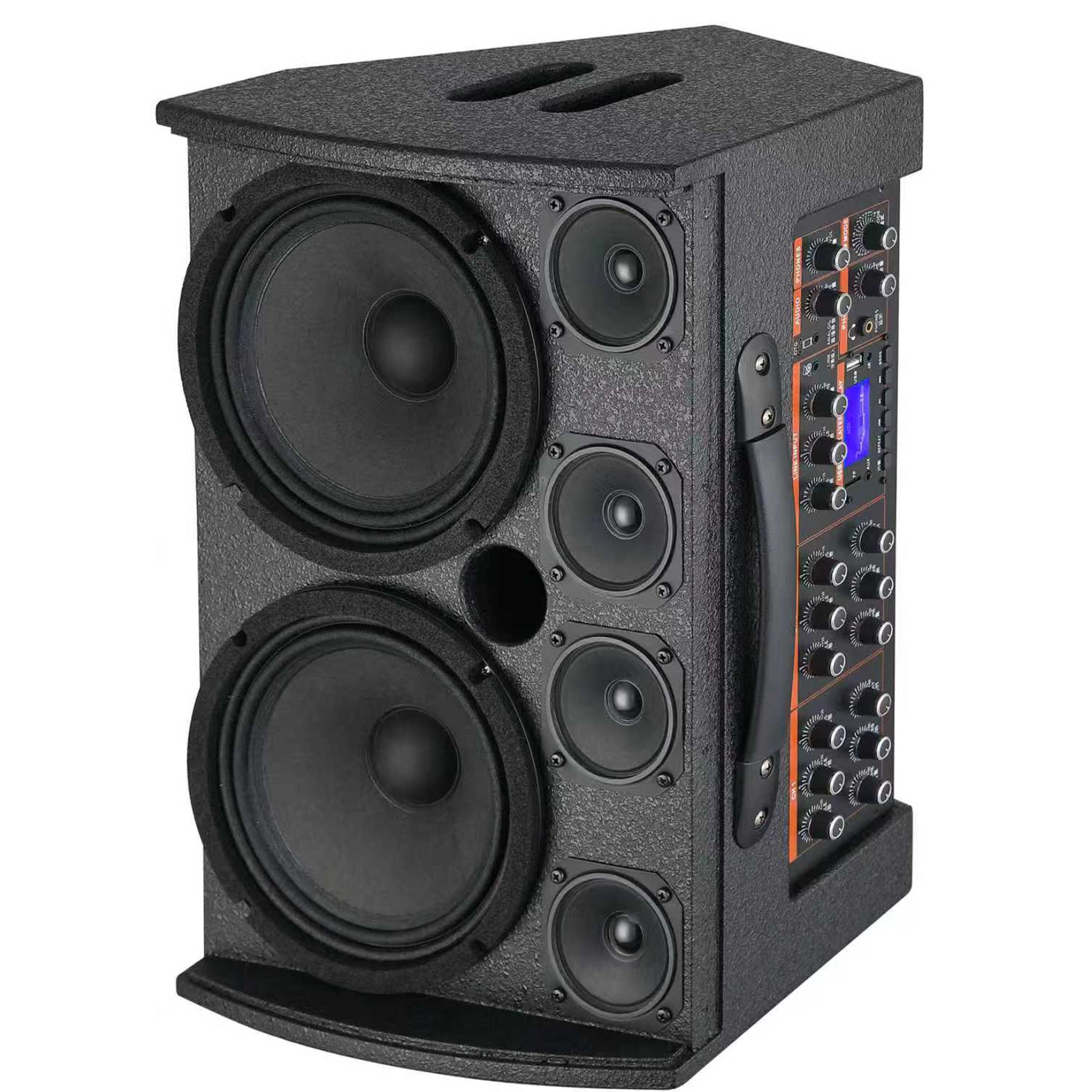 CBBE V8 PRO 400W Portable Active PA Speaker with Dual 8" Woofers, 32-bit DSP & 4-Ch XLR